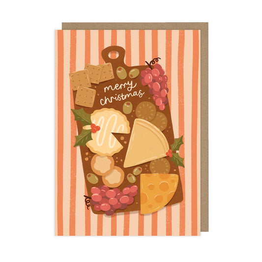Festive Cheese Board - A6 Christmas Card