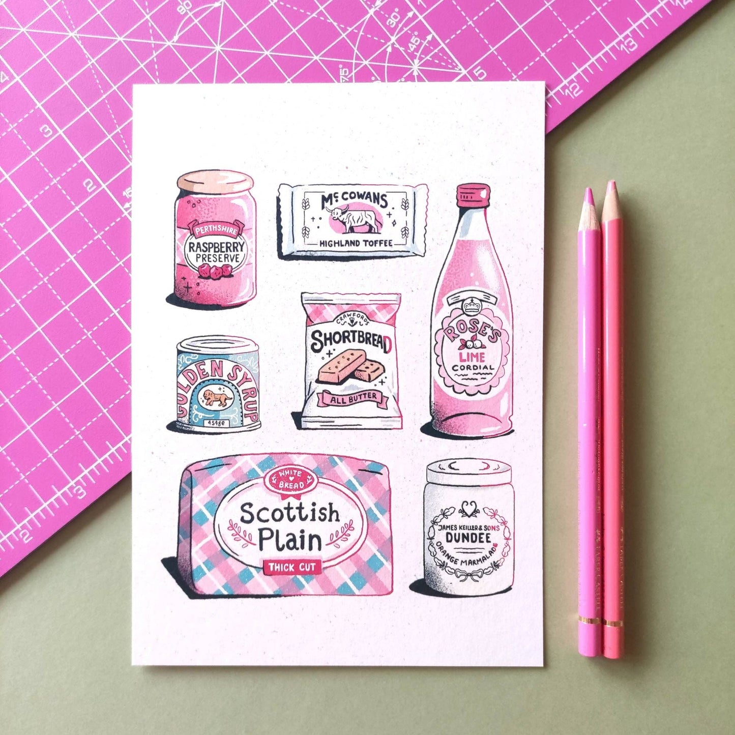 Nostalgic Scottish Food - A5 Print