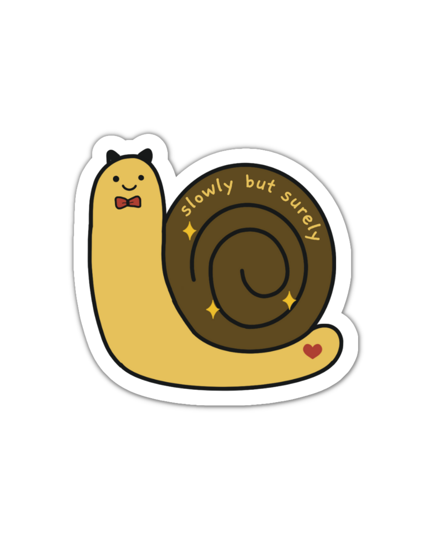 Slowly But Surely Kawaii Snail - Vinyl Sticker