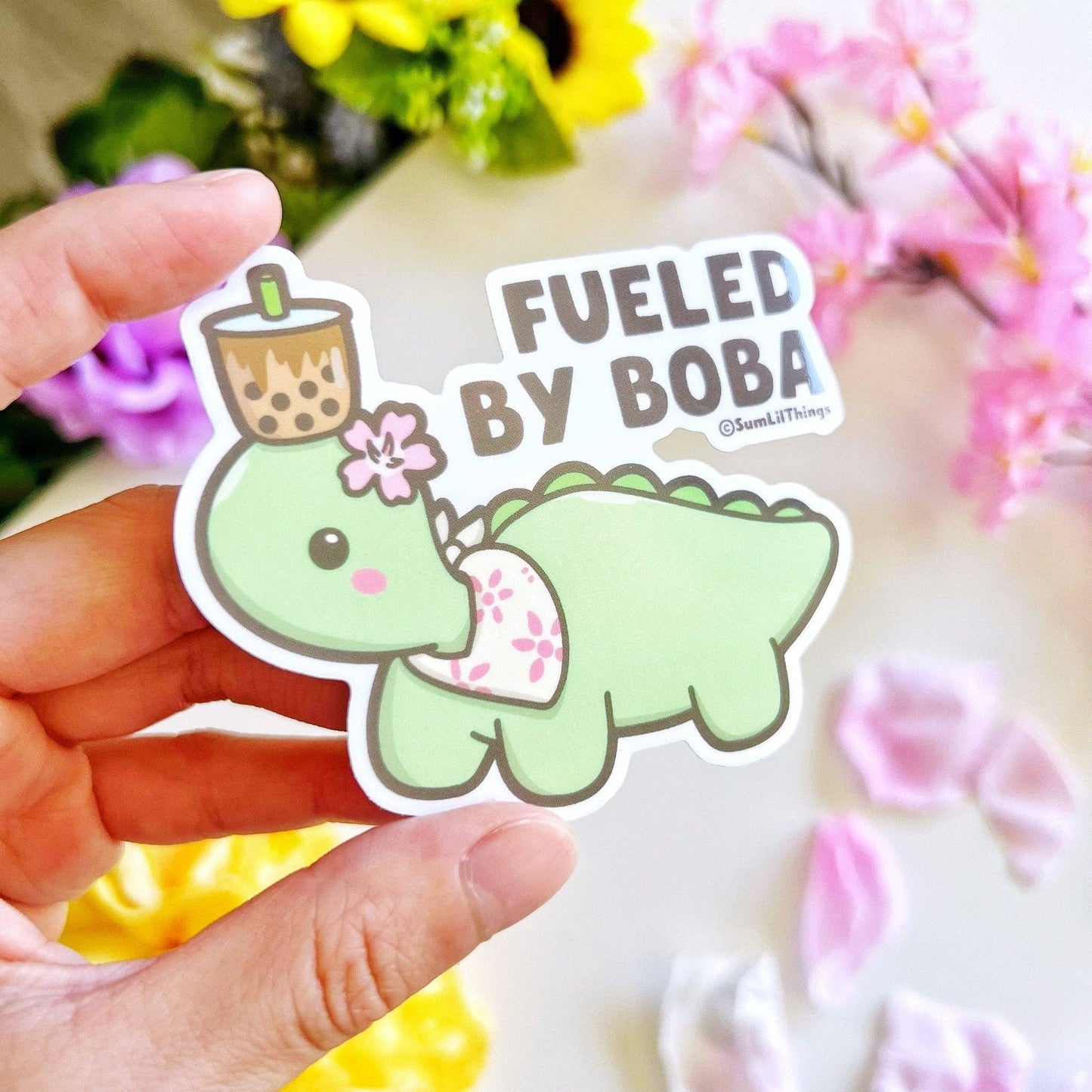 Fueled By Boba (Transparent) - Vinyl Sticker