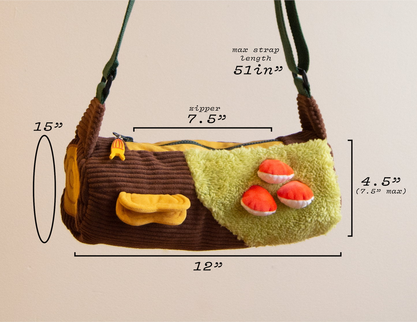 Corduroy Log - Crossbody Bag