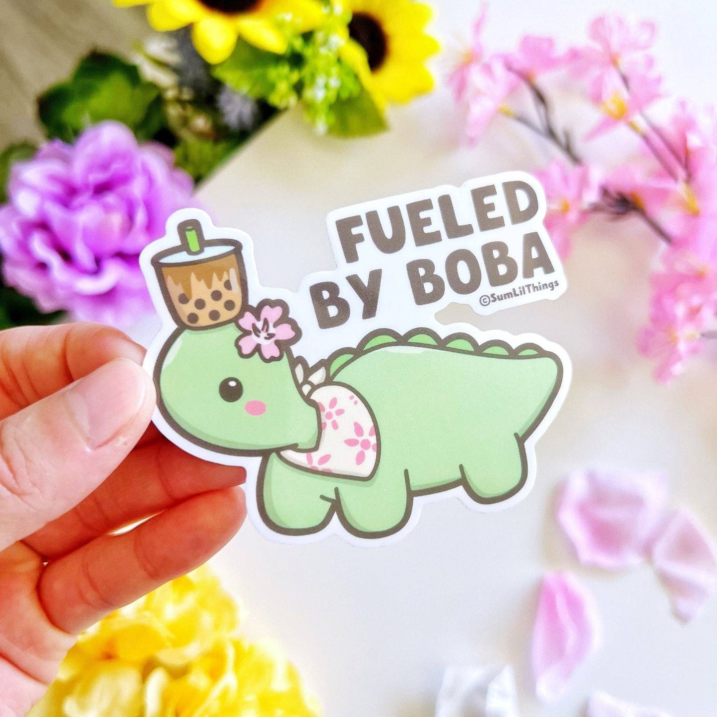 Fueled By Boba (Transparent) - Vinyl Sticker