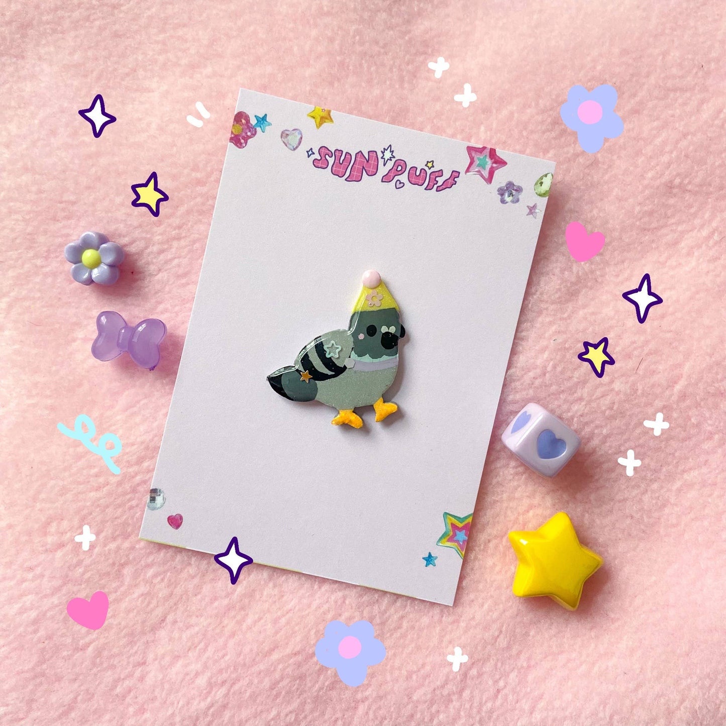 Party Pigeon - Clay Pin