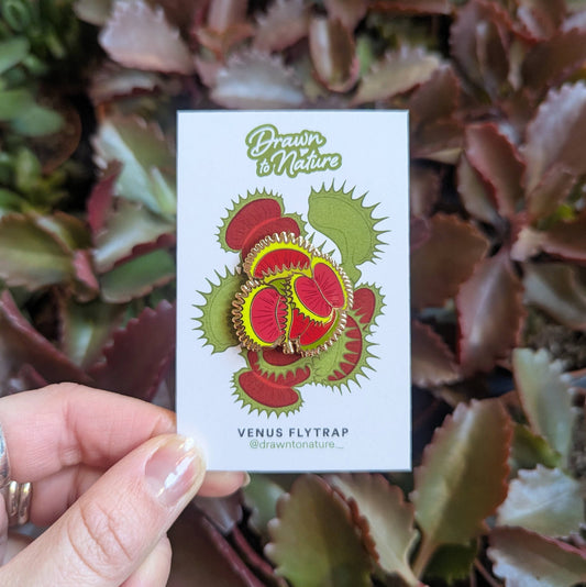 Venus Flytrap Enamel Pin - Flower Pin - Nature Pins