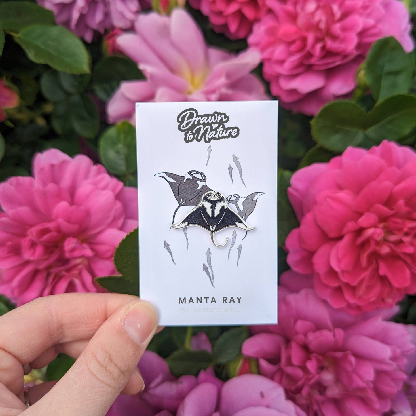 Manta Ray Pin - Sealife Pin - Ray Hard Enamel Pin