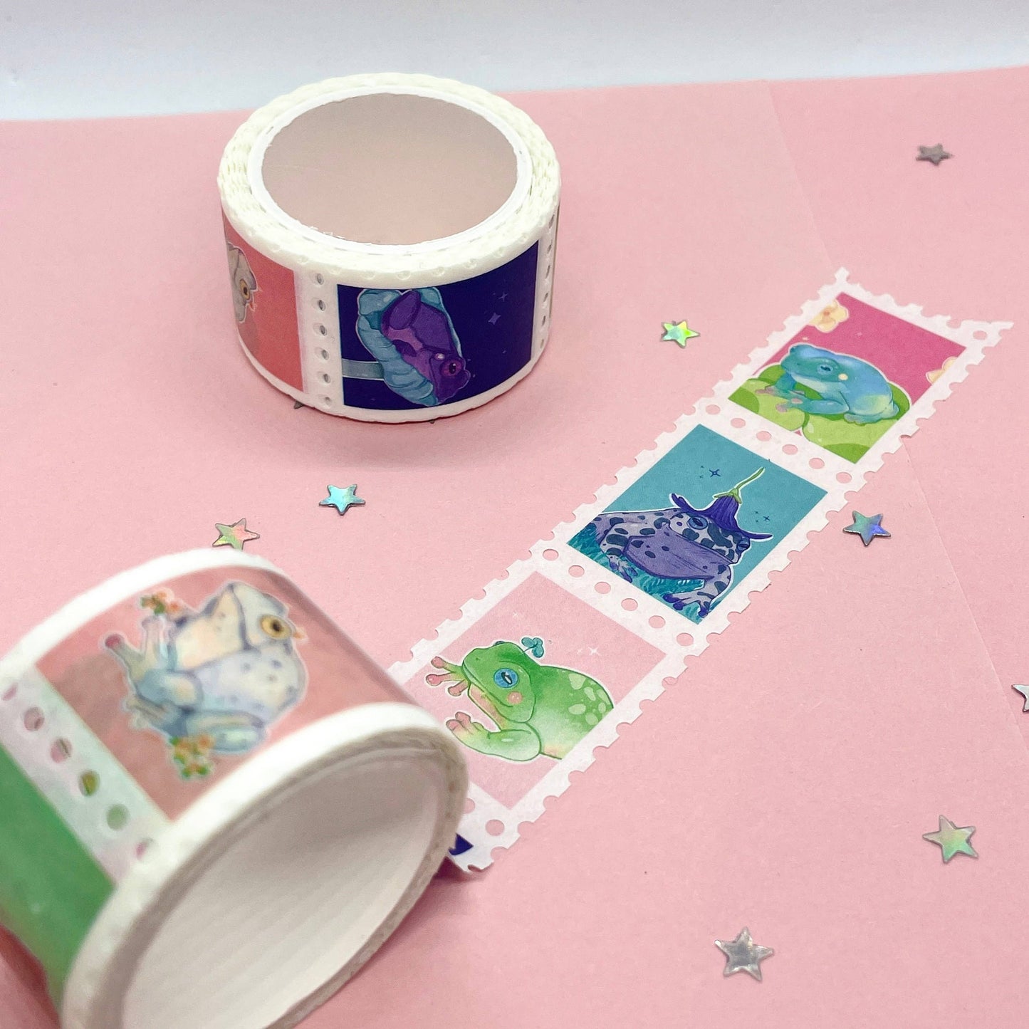 Washi Tape | Cute Frog Washi Tape | Pastel Frogs