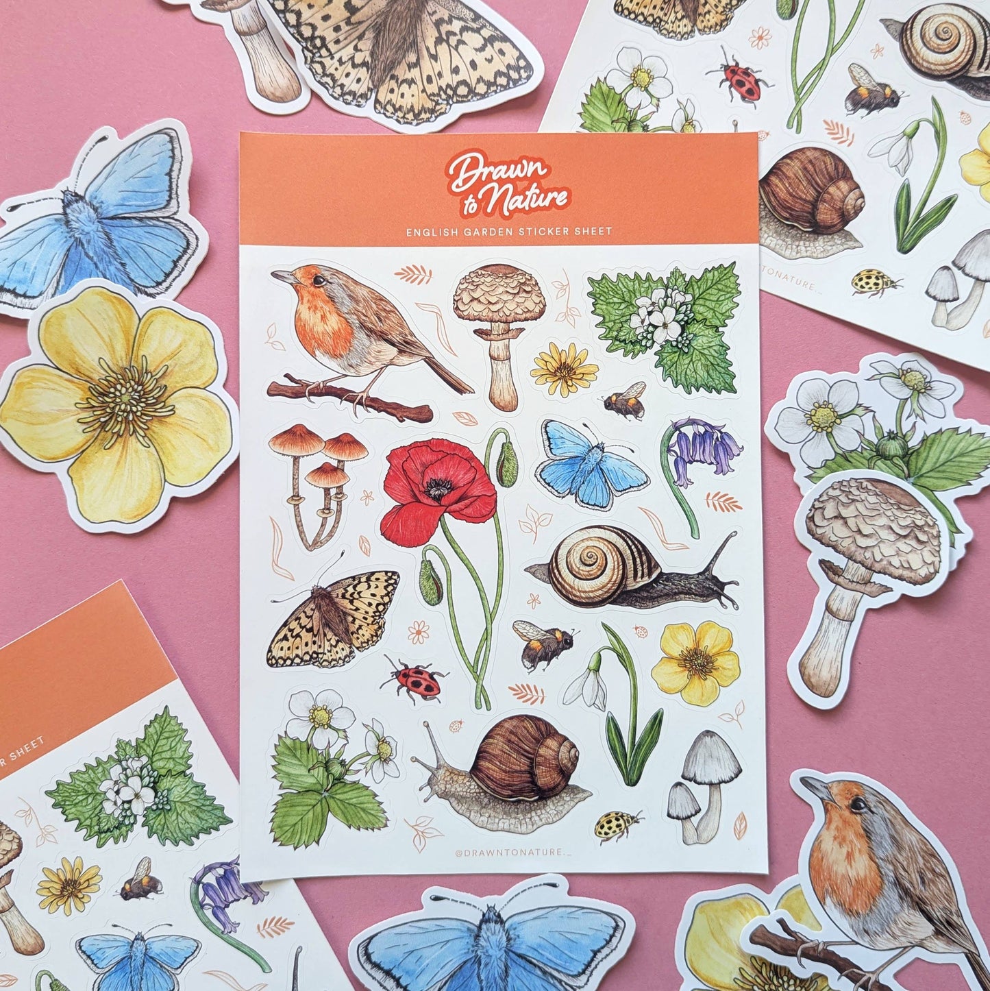 English Garden Sticker Sheet - Nature Stickers