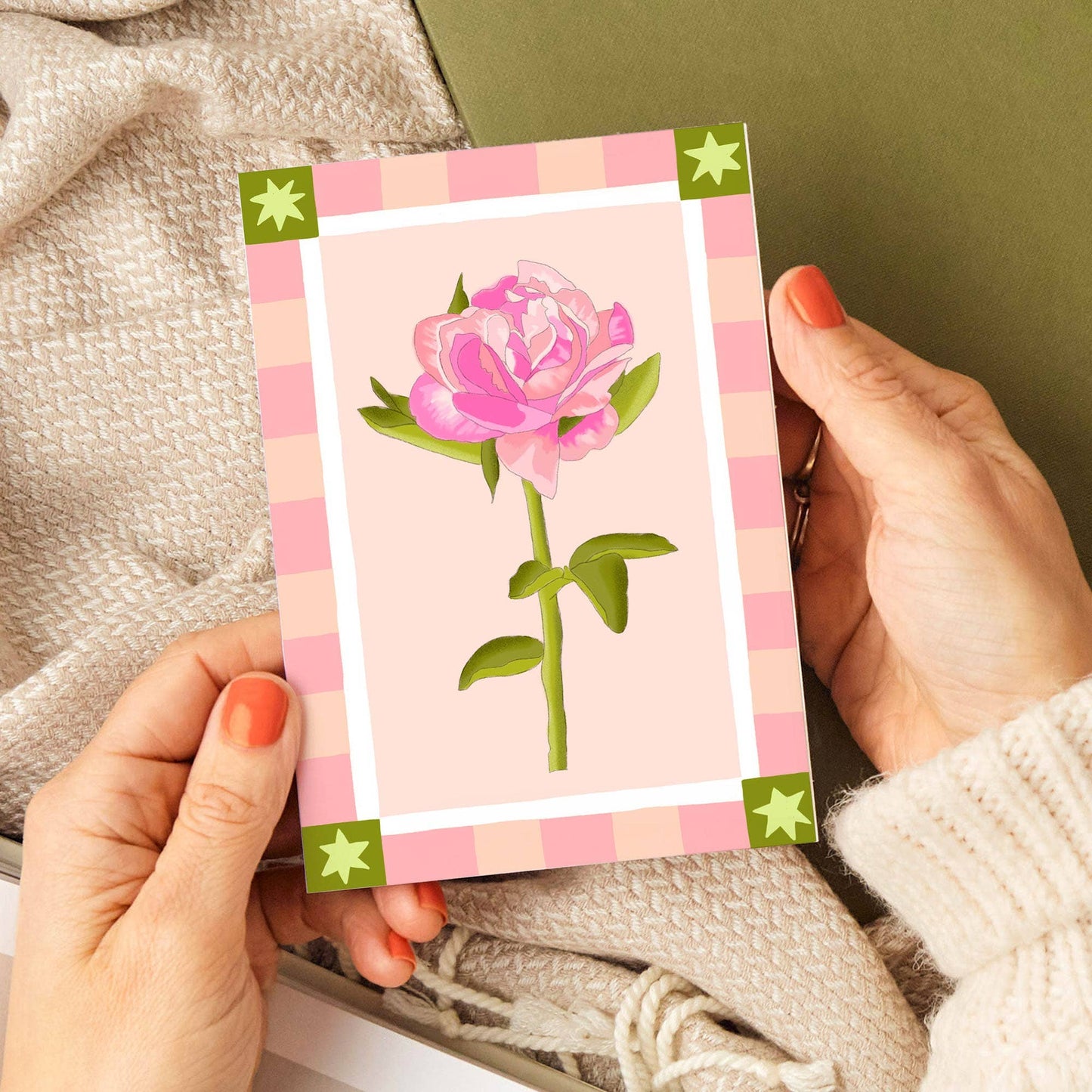 Pink Flower - A6 Card