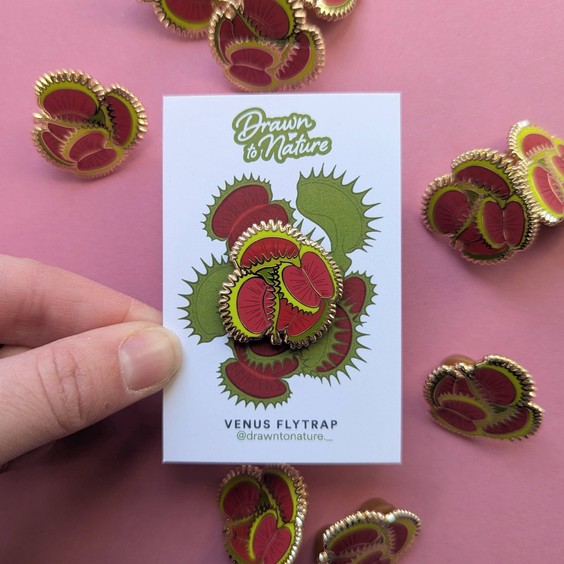 Venus Flytrap Enamel Pin - Flower Pin - Nature Pins