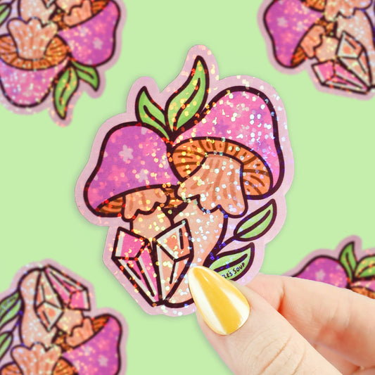 Magic Mushrooms - Glitter Sticker