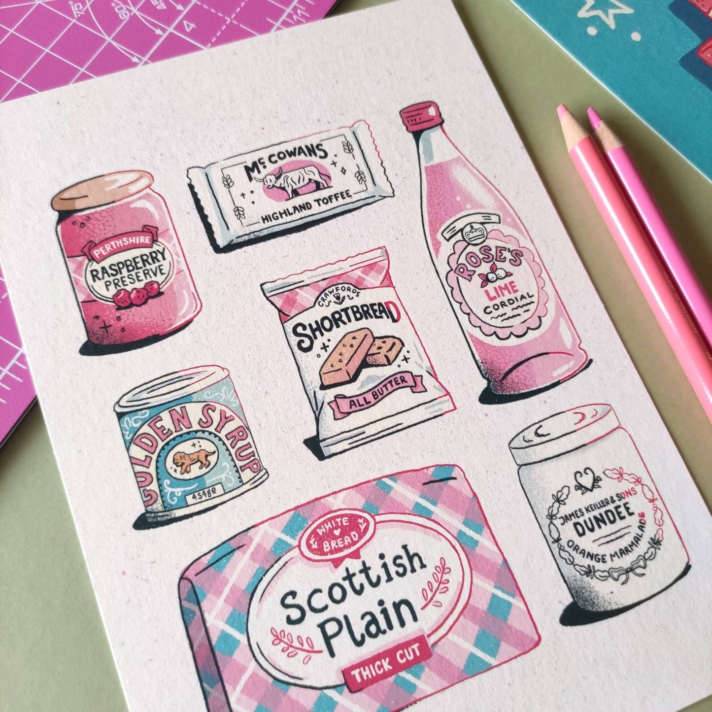 Nostalgic Scottish Food - A5 Print