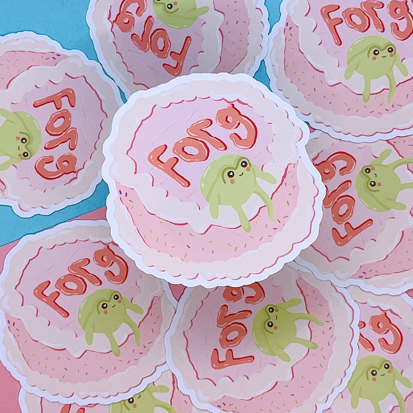 Frog Meme Sticker | Forg Cake | Frog Sticker | Vinyl