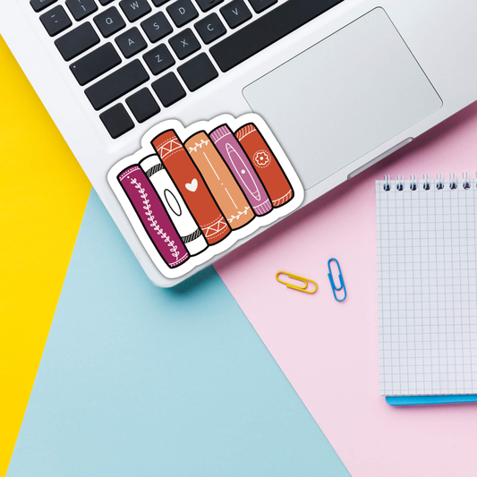 Lesbian Book Stack - Vinyl Sticker