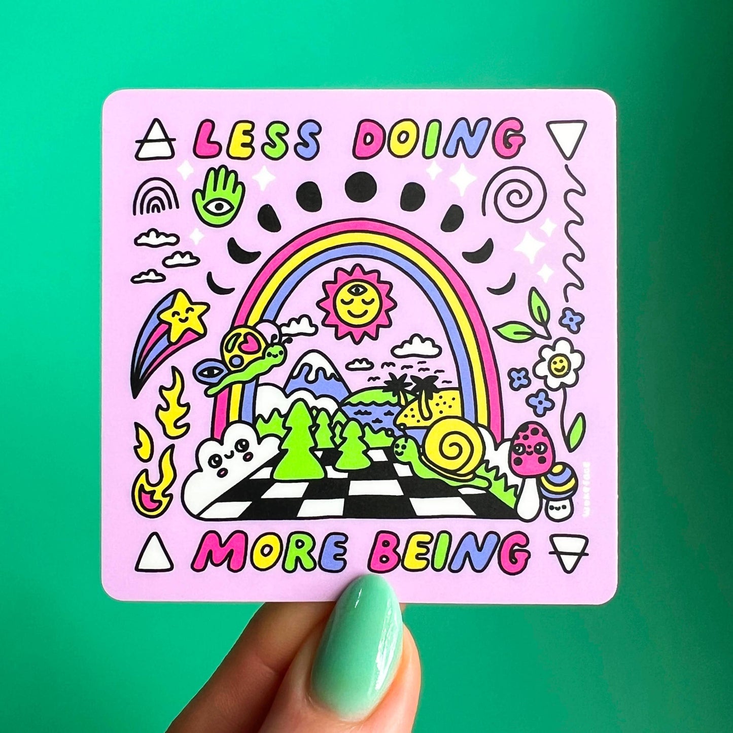 Less Doing More Being - Sticker