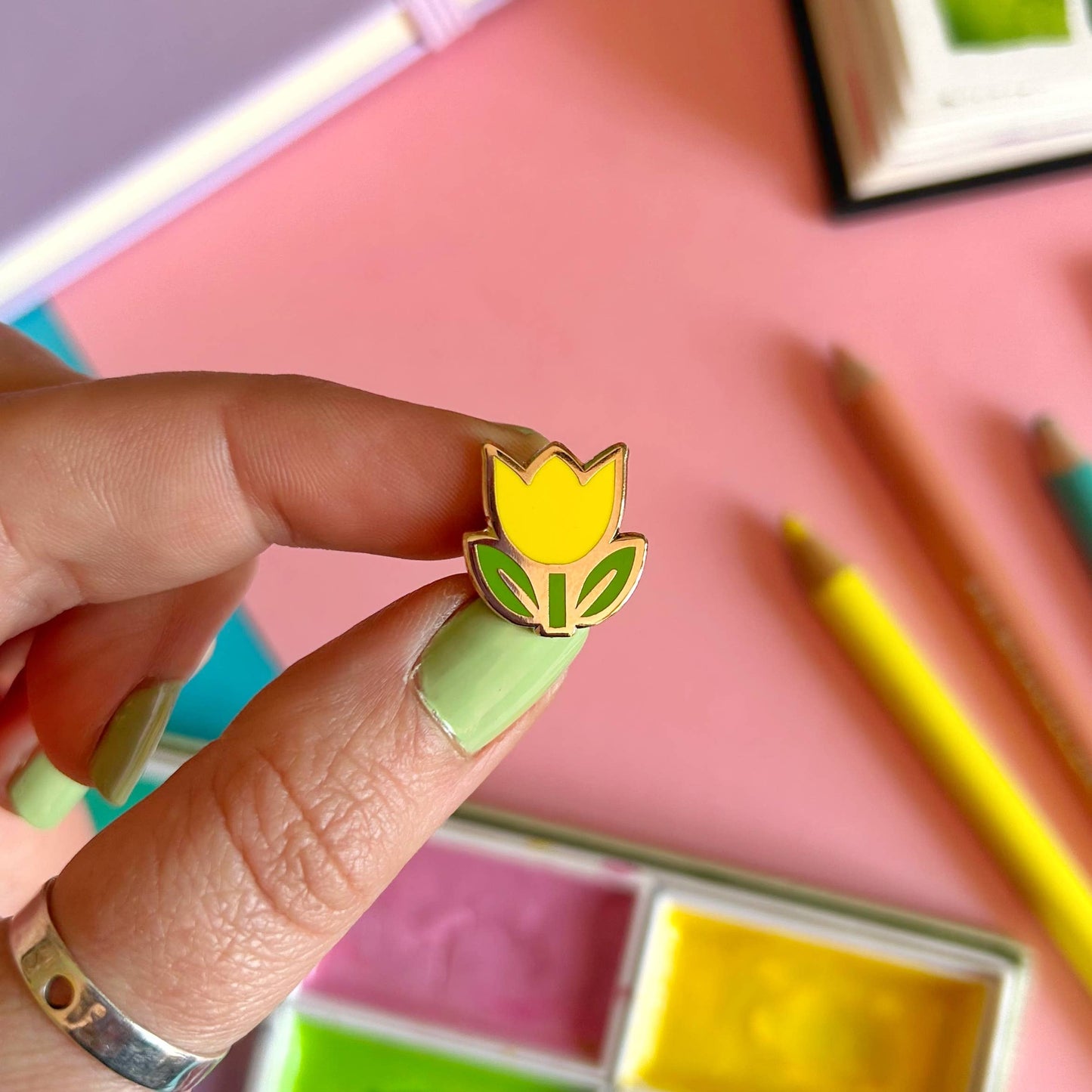 Yellow Tulip - Enamel Pin