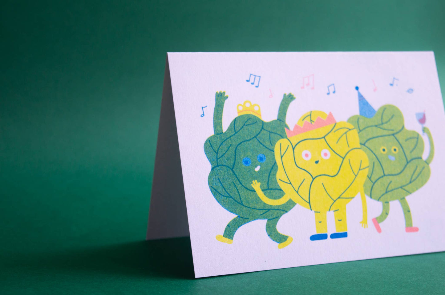 Sprout Dance - Seasonal Risograph Card