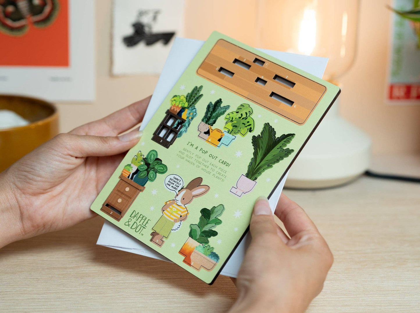 Houseplant Addict - Rabbit - Pop Out Card