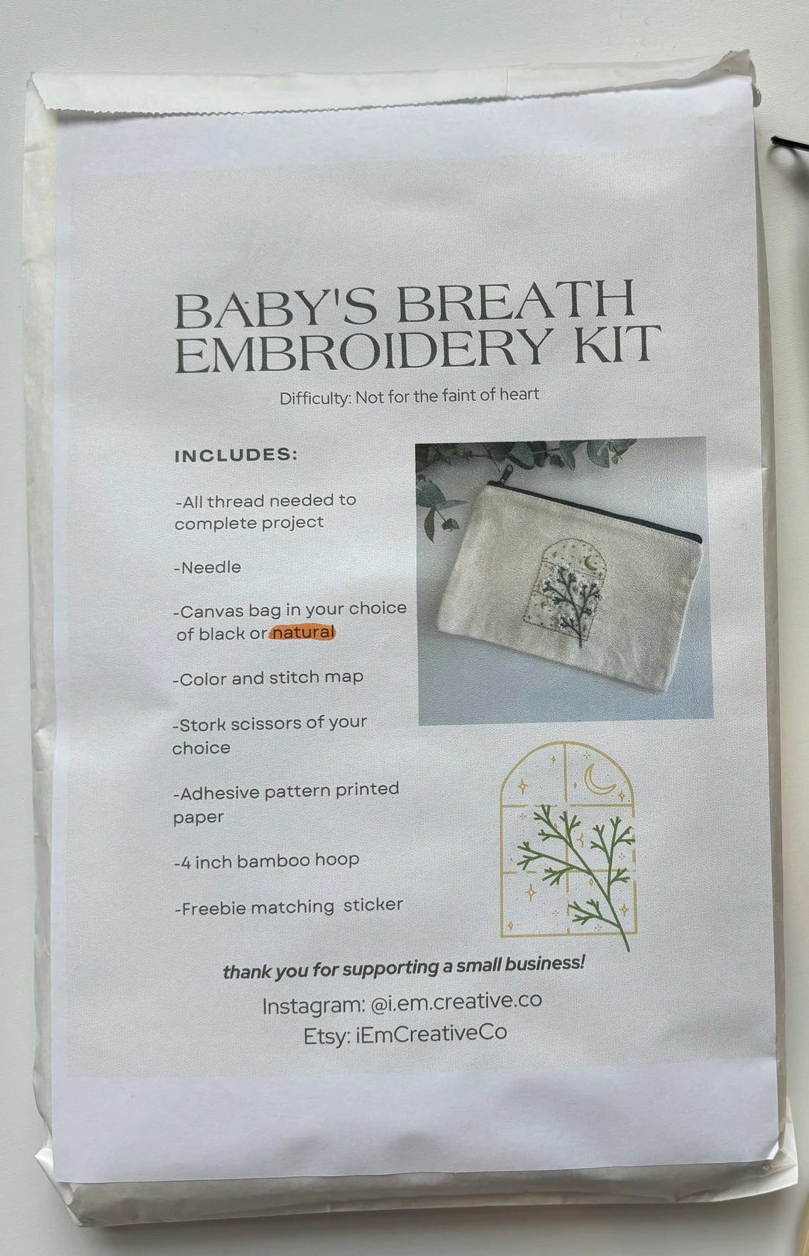 Baby's Breath - Embroidery Kit