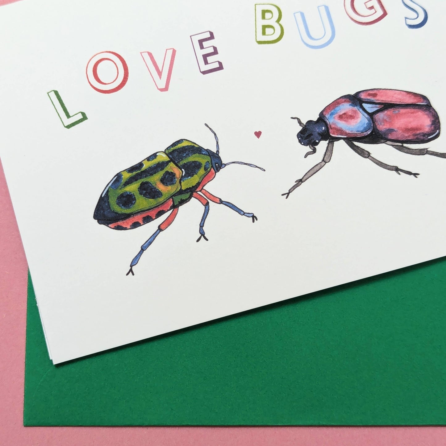 Love Bugs Card - Bug Valentines Wedding Day Card