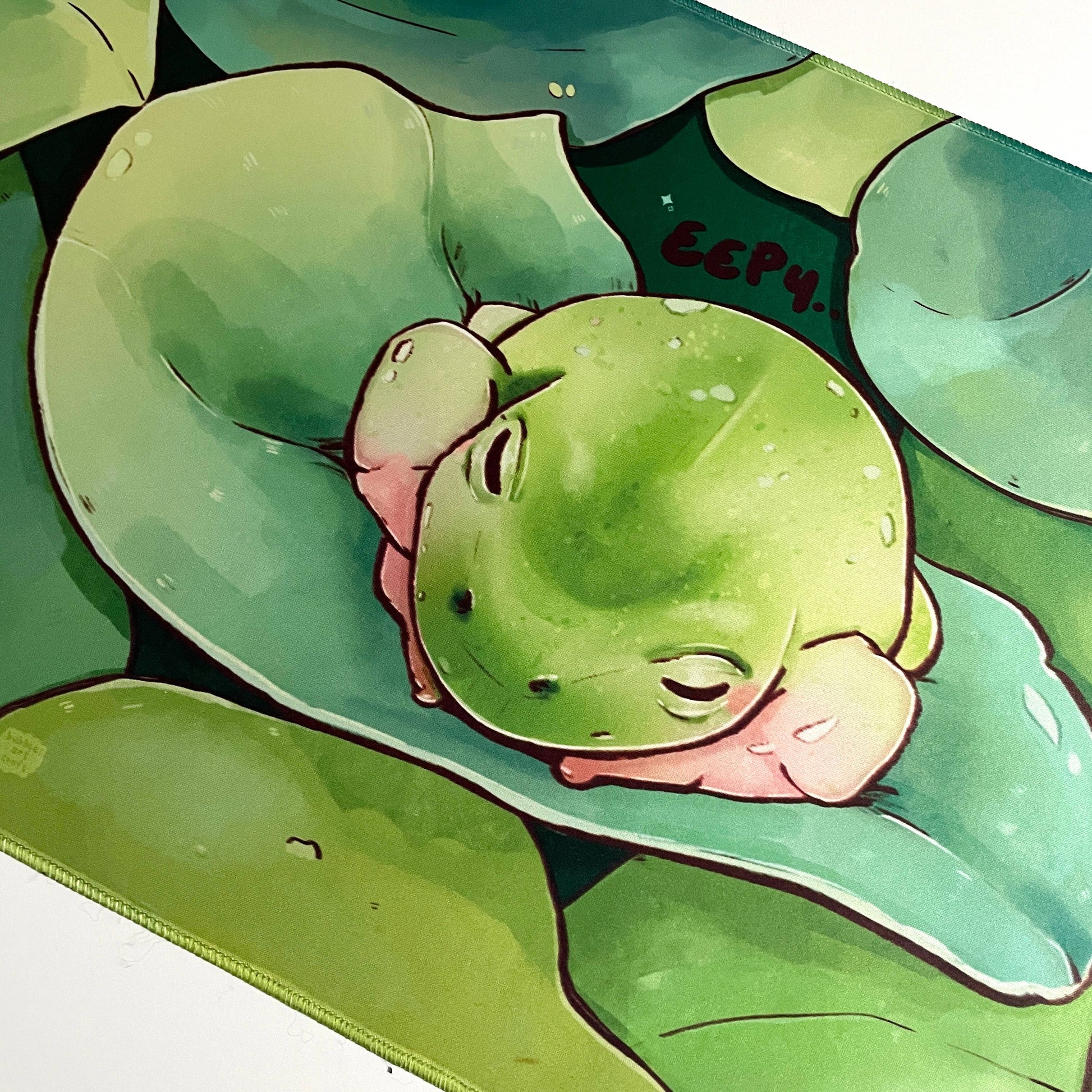 Sleepy Frog | Large Desk Mat | 70x40cm Gaming Mousepad 