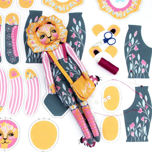 DIY Dolly Kit - Auroara the Circus Lion Doll