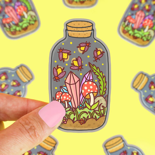 Firefly Terrarium Mushroom - Sticker