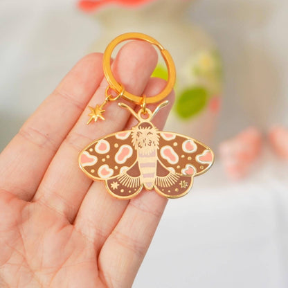 Moth - Enamel Keychain
