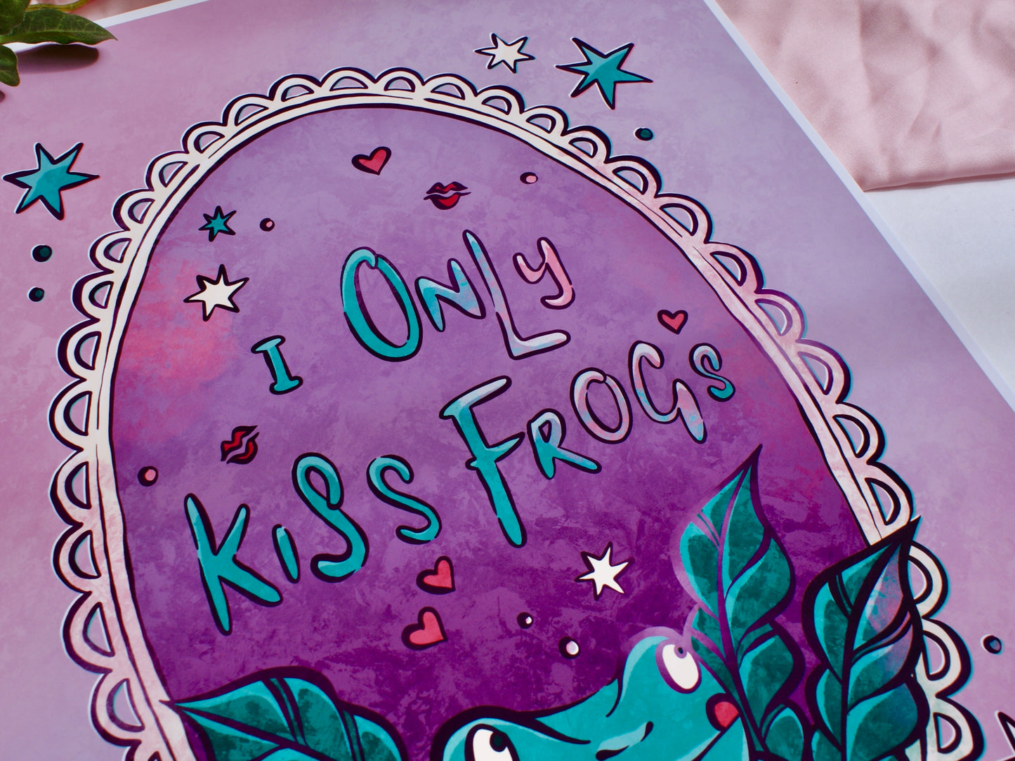 I Kiss Frogs - A3 Print