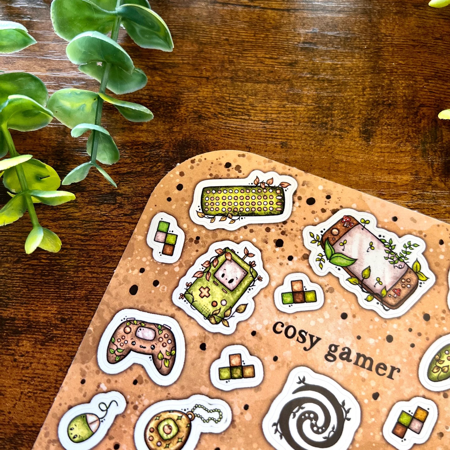 Neutral Cosy Gamer - Sticker Sheet