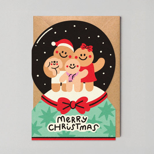 Snow Globe - Die Cut Christmas Card