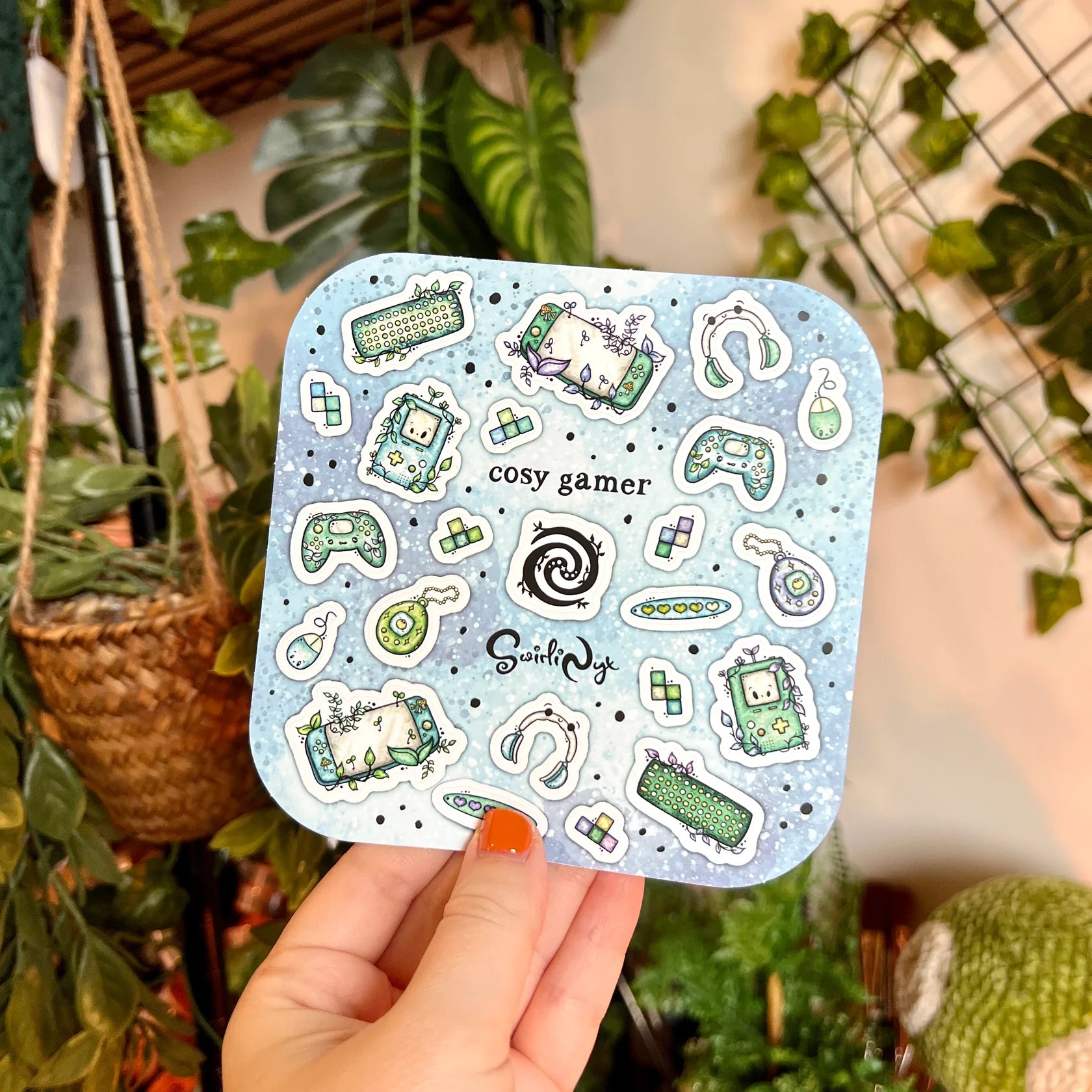 Turquoise Cosy Gamer - Sticker Sheet