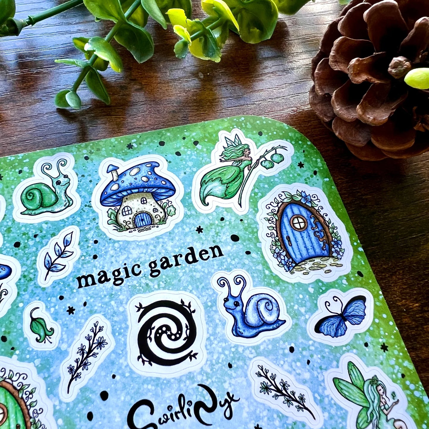 Magic Garden - Blue - Sticker Sheet