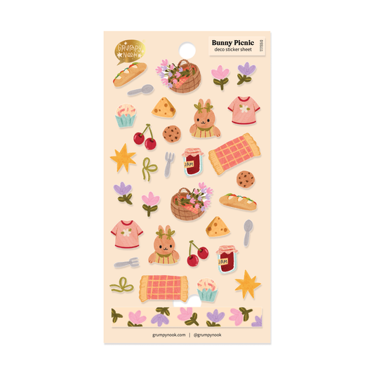 Bunny Picnic Deco Sticker Sheet