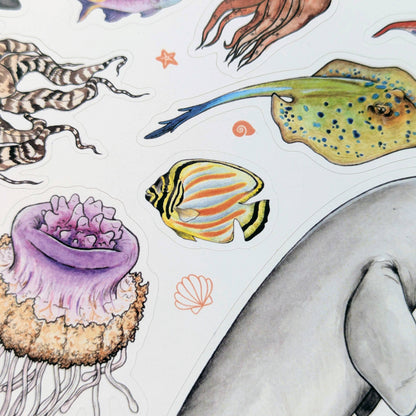 Sea Creatures - Sticker Sheet
