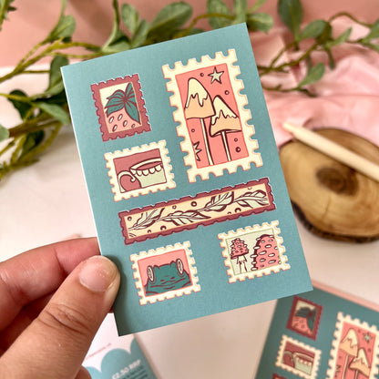Mixed Stamps - A7 Card