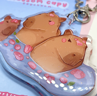 Blossom Capybara - Keyring