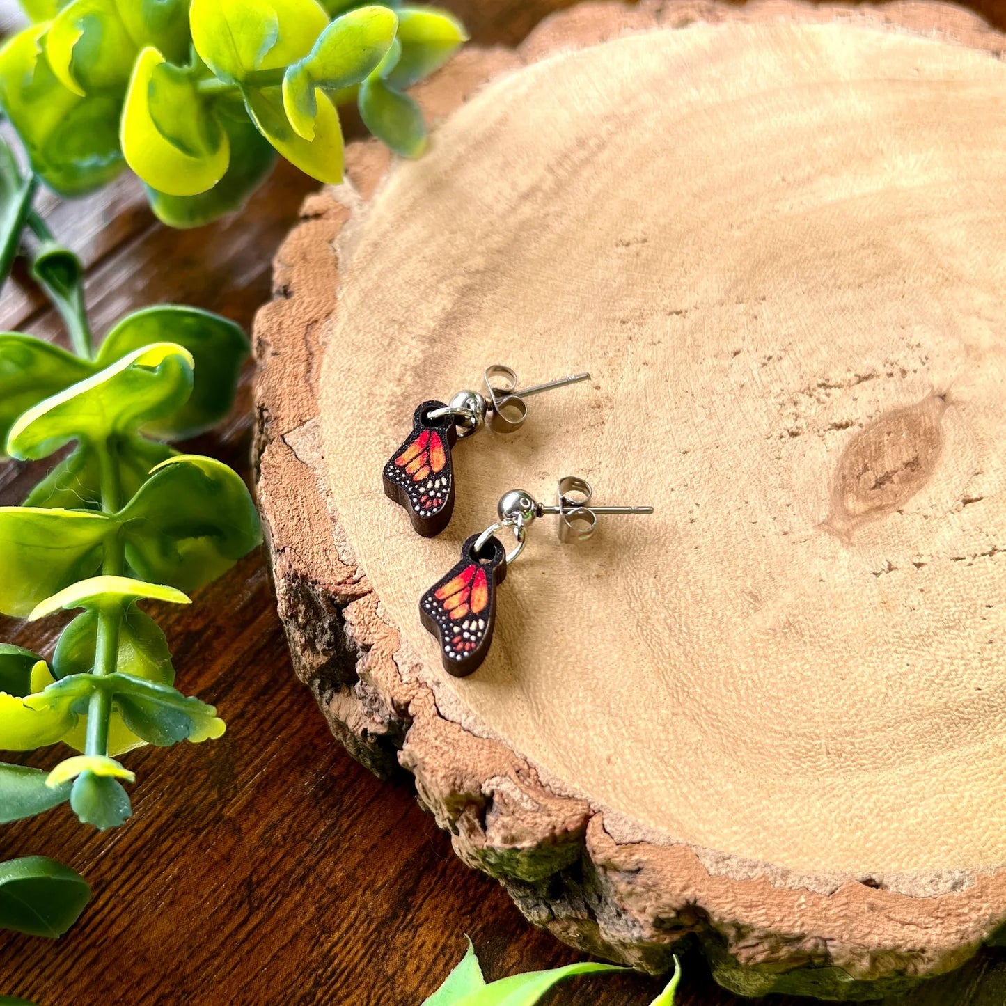 Monarch Butterfly Wing - Earrings