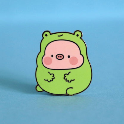Piggy Frog Costume - Enamel Pin