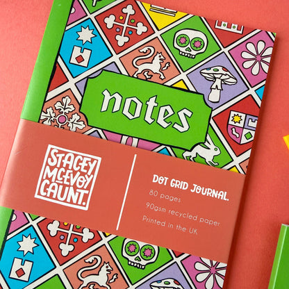 Medieval Tile Pattern - A5 Dotted Notebook