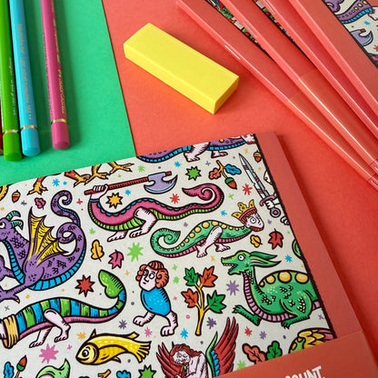 Medieval Menagerie - A5 Dotted Notebook