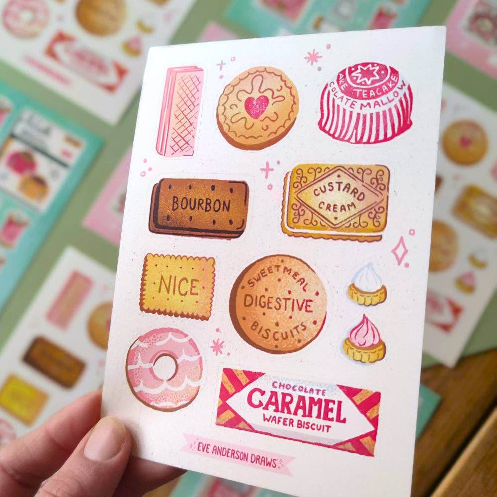 Biscuits - A6 Sticker Sheet