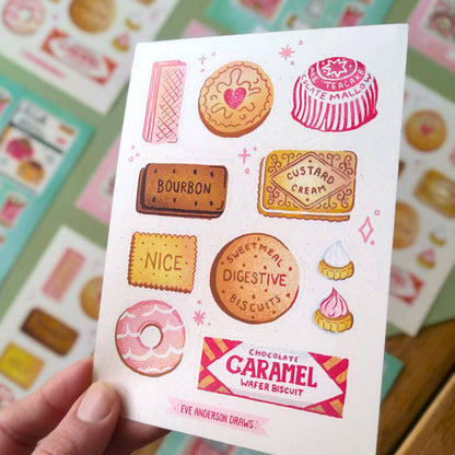 Biscuits - A6 Sticker Sheet