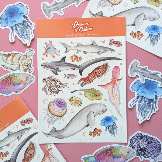 Sea Creatures - Sticker Sheet