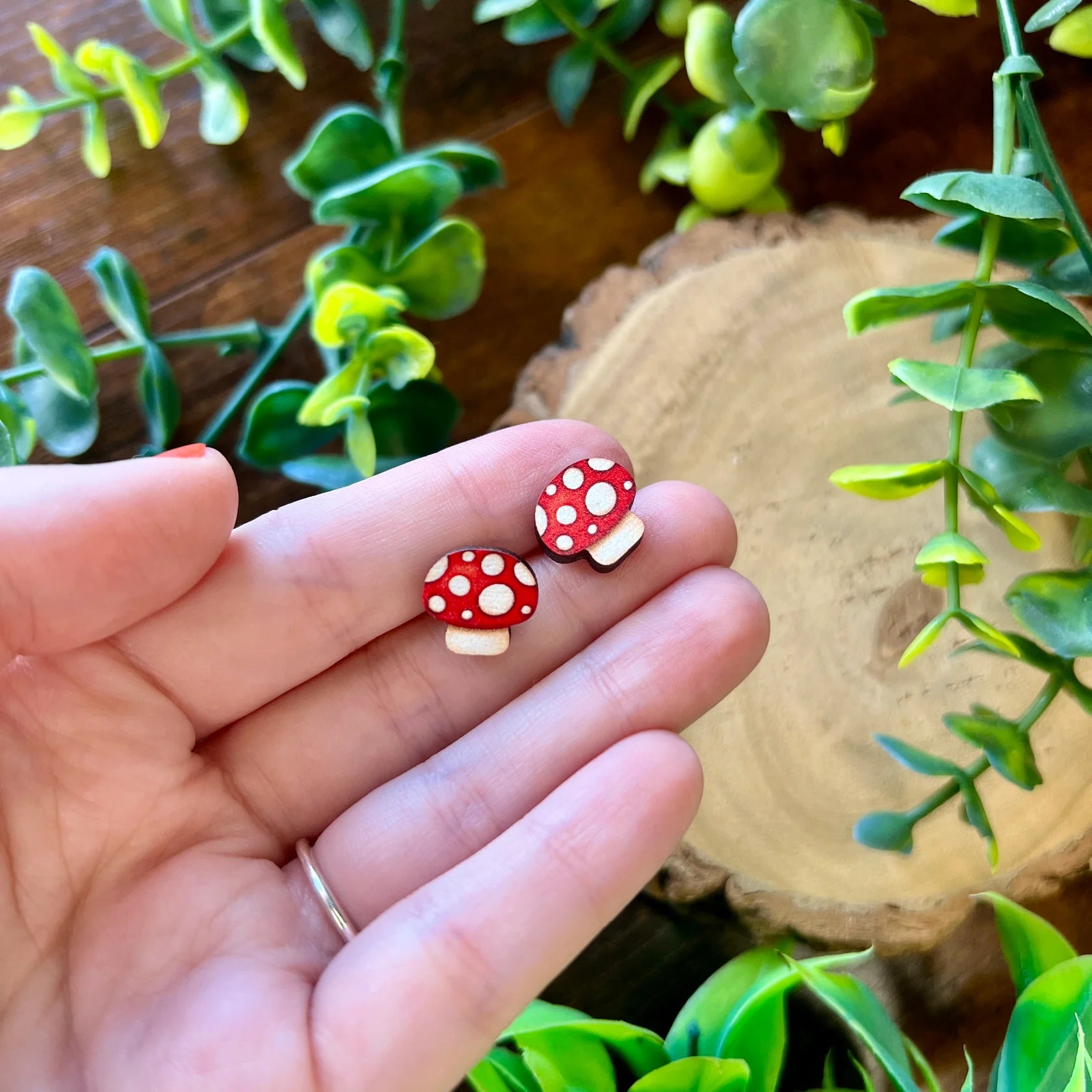 Red Mushroom - Earrings