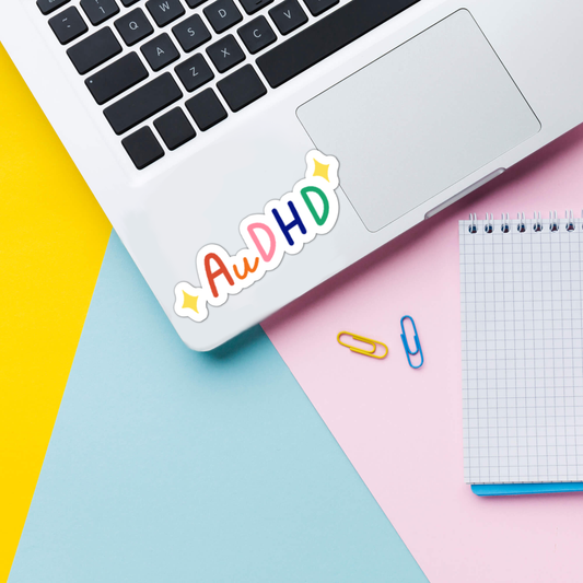 Autistic + ADHD  AuHD - Vinyl Sticker