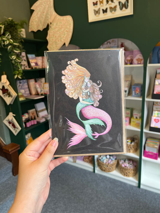 mermaid a5 card