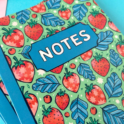 Strawberries - A5 Dotted Notebook