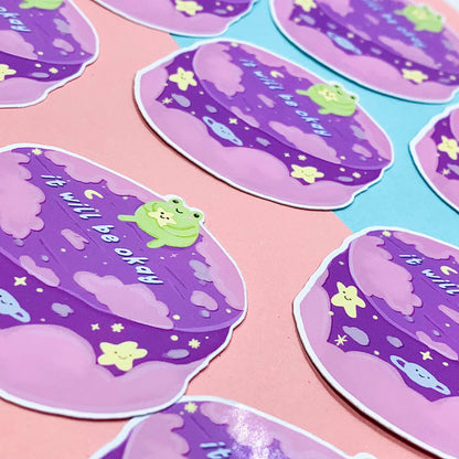 Frog Cake Sticker | Frog Sticker | Froggy Sticker | Sticker