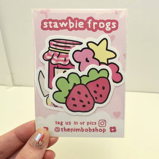 Strawberry Frogs - Sticker Pack
