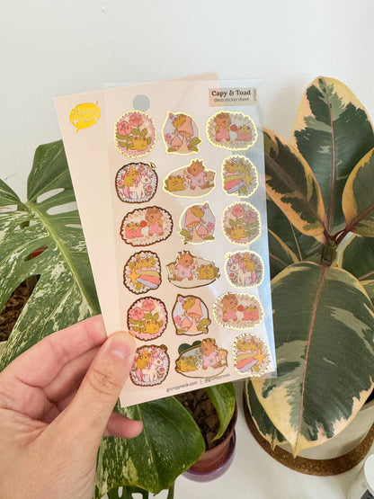 Capy and Toad Deco - Sticker Sheet